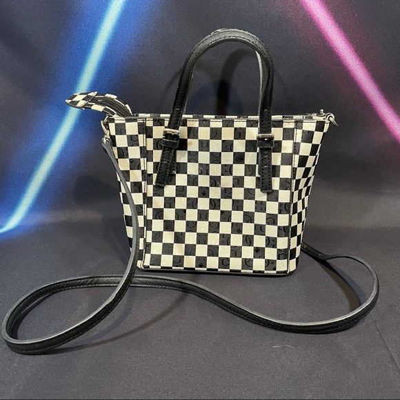 Guess | Bags | Guess Black And White Checkered Handbag | Poshmark